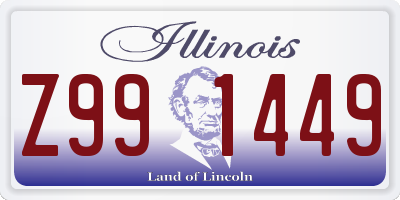 IL license plate Z991449