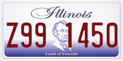 IL license plate Z991450