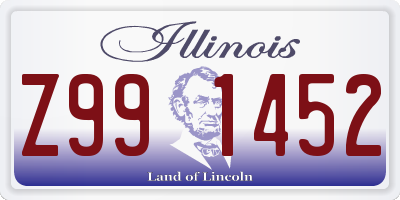 IL license plate Z991452