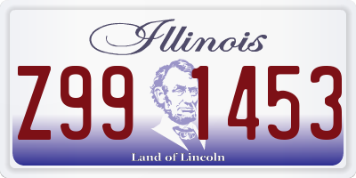 IL license plate Z991453