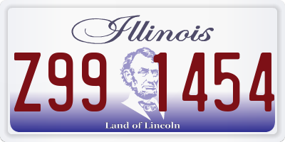 IL license plate Z991454