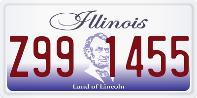 IL license plate Z991455