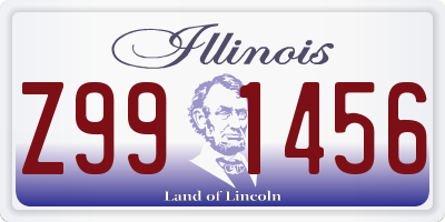 IL license plate Z991456