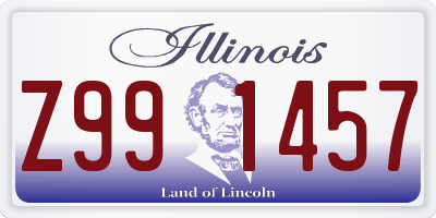 IL license plate Z991457