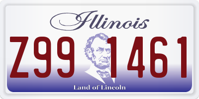 IL license plate Z991461