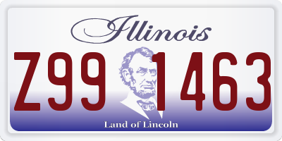 IL license plate Z991463