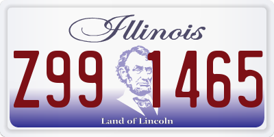 IL license plate Z991465