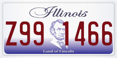 IL license plate Z991466