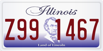 IL license plate Z991467