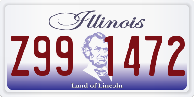 IL license plate Z991472