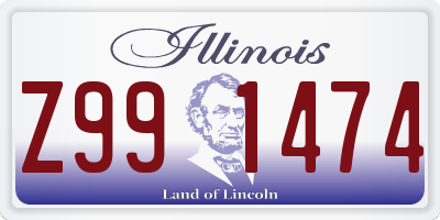 IL license plate Z991474