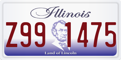 IL license plate Z991475