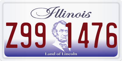 IL license plate Z991476