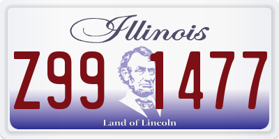 IL license plate Z991477