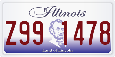 IL license plate Z991478