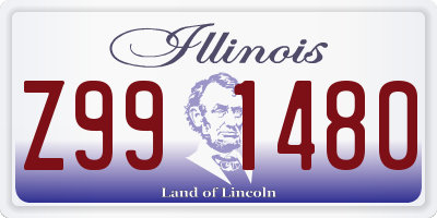 IL license plate Z991480
