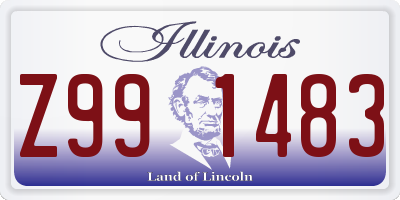 IL license plate Z991483