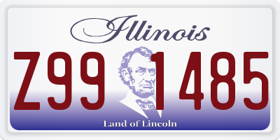 IL license plate Z991485