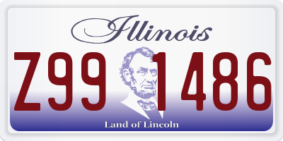 IL license plate Z991486