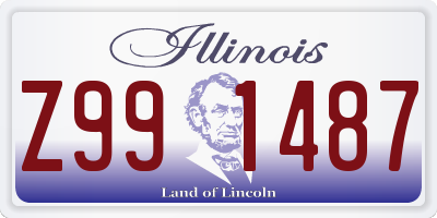 IL license plate Z991487