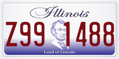 IL license plate Z991488