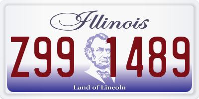 IL license plate Z991489