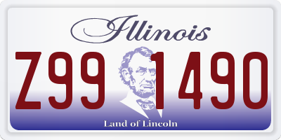 IL license plate Z991490