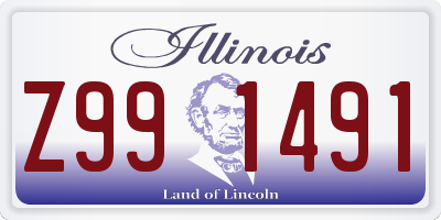 IL license plate Z991491