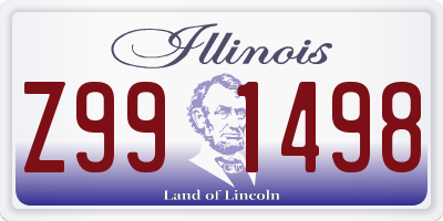 IL license plate Z991498