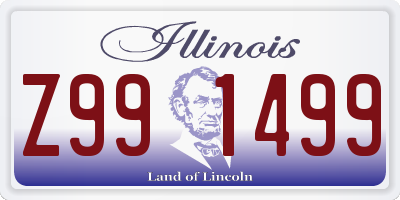 IL license plate Z991499