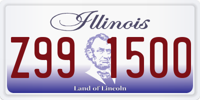 IL license plate Z991500