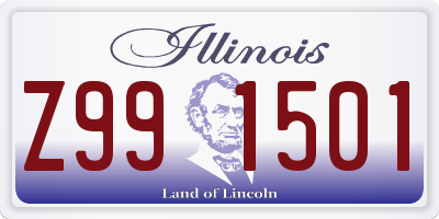 IL license plate Z991501