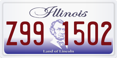 IL license plate Z991502