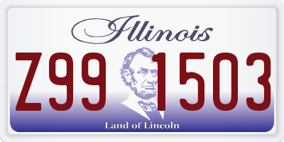 IL license plate Z991503