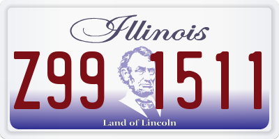 IL license plate Z991511