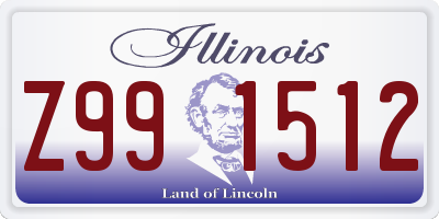 IL license plate Z991512