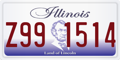 IL license plate Z991514