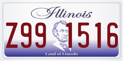 IL license plate Z991516