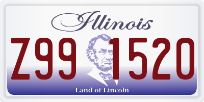 IL license plate Z991520