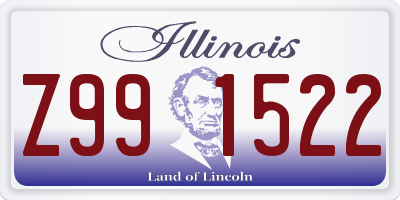IL license plate Z991522