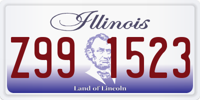 IL license plate Z991523