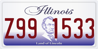 IL license plate Z991533