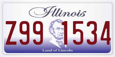 IL license plate Z991534