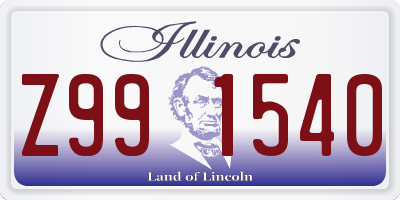 IL license plate Z991540