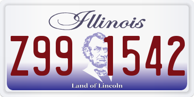 IL license plate Z991542