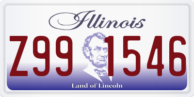 IL license plate Z991546