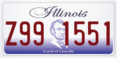 IL license plate Z991551