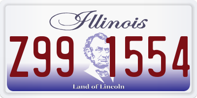 IL license plate Z991554