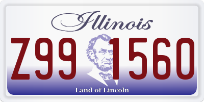 IL license plate Z991560