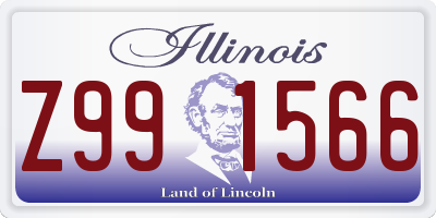 IL license plate Z991566